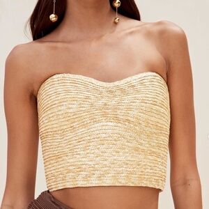 SOLD OUT NWT Cult Gaia Jacira Sleeveless Raffia Top